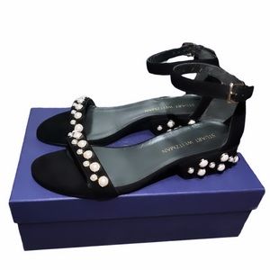 STUART WEITZMAN
Suede Beaded Accents Sandals